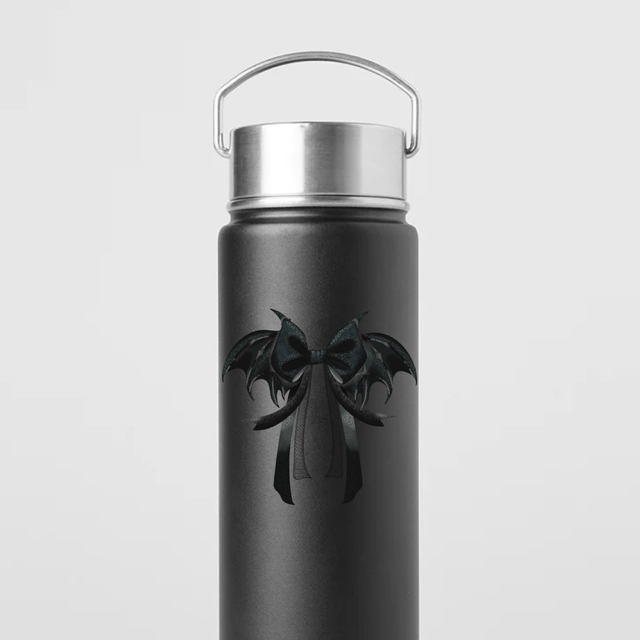 Bat Bow- Transparent vinyl Sticker