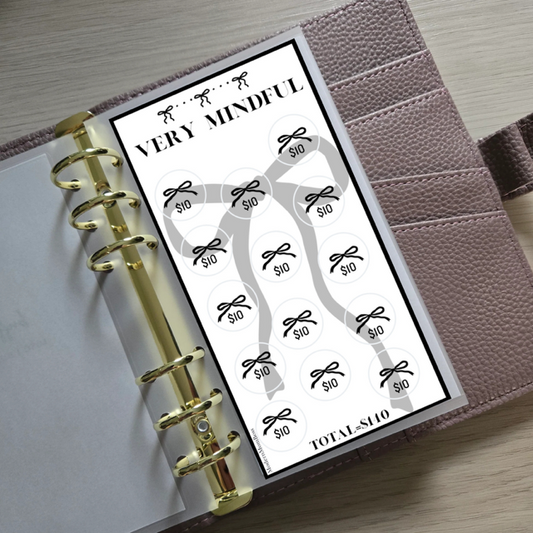 $140 "Very Mindful" Bow Savings Challenge