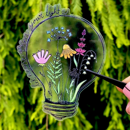 Let Noone Dim Your light- Transparent Vinyl Edge Sticker