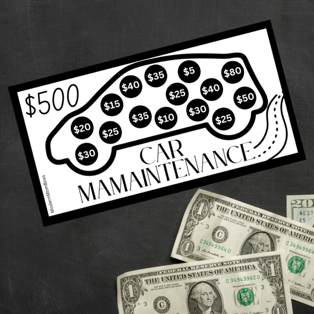 $500 "Car Maintenance" Savings Challenge