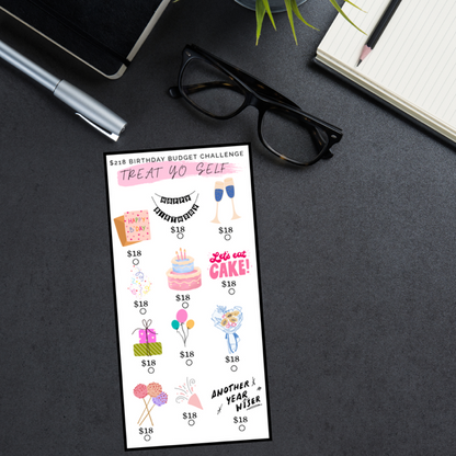 $218 "Treat Yo Self" Birthday Savings Challenge