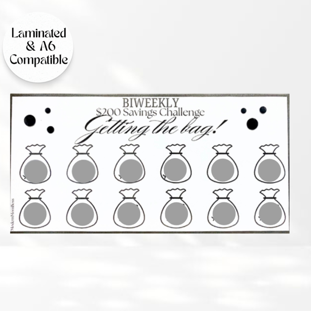 $200 "Getting The Bag" Savings Challenge