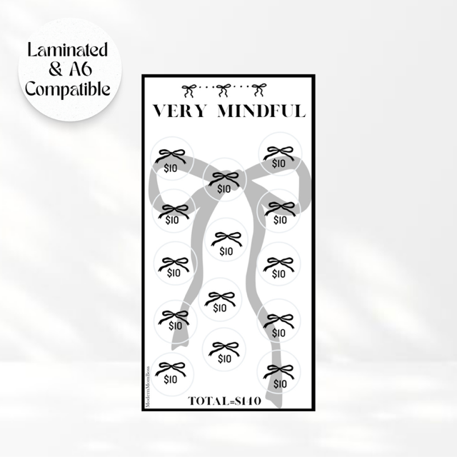 $140 "Very Mindful" Bow Savings Challenge