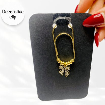 Decorative Binder/ Bookmark Clip