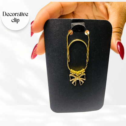 Decorative Bow Binder/ Bookmark Clip