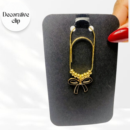 Decorative Bow Binder/ Bookmark Clip