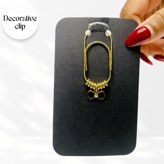 Decorative Mini Bow Binder/ Bookmark Clip