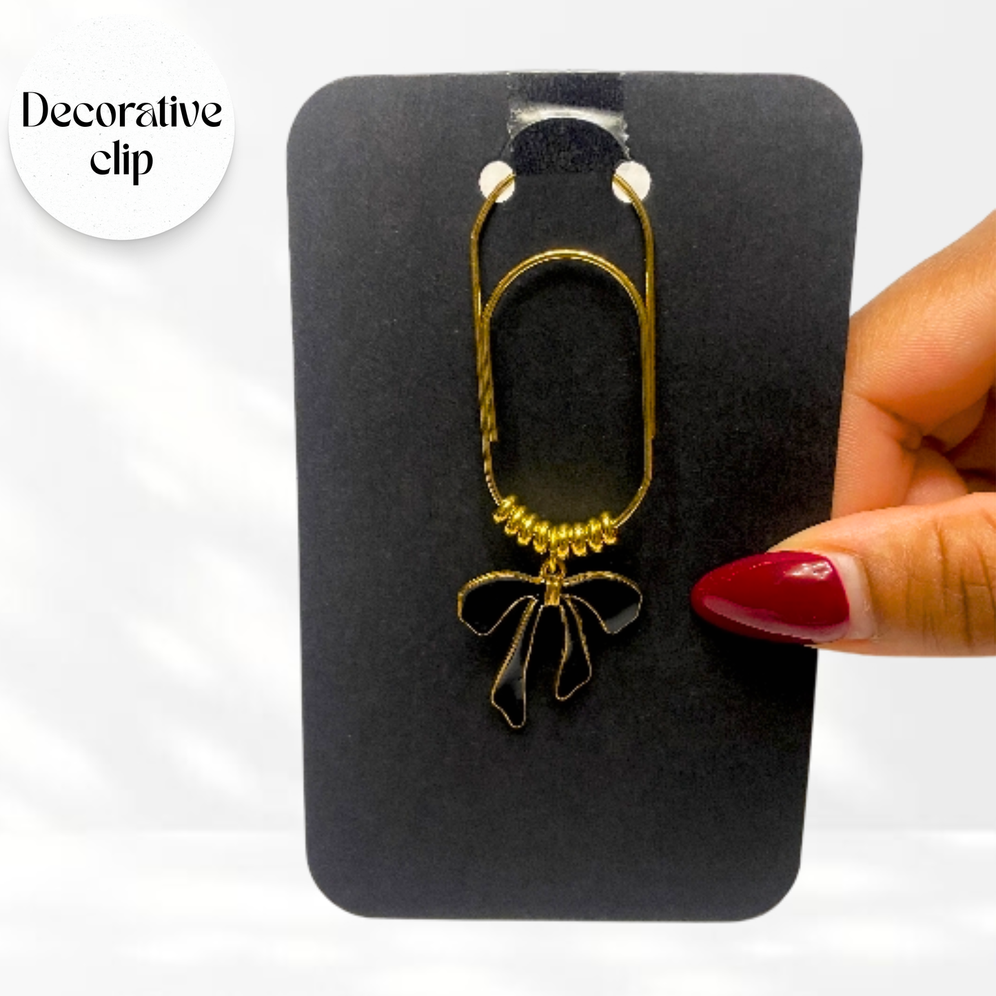 Decorative Bow Binder/ Bookmark Clip