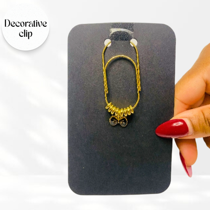 Decorative Bow Binder/ Bookmark Clip