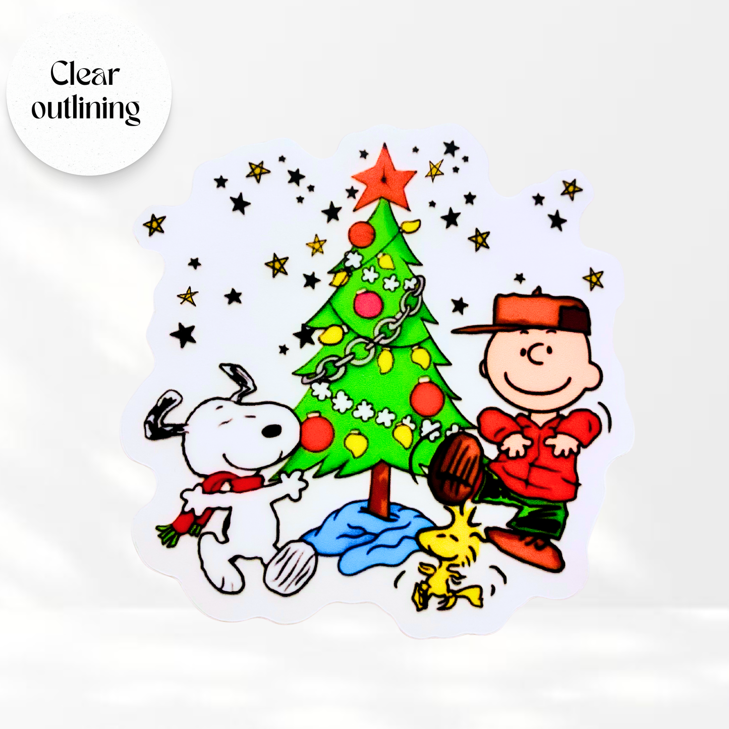 Snoopy + Friends Christmas - Transparent Vinyl Sticker
