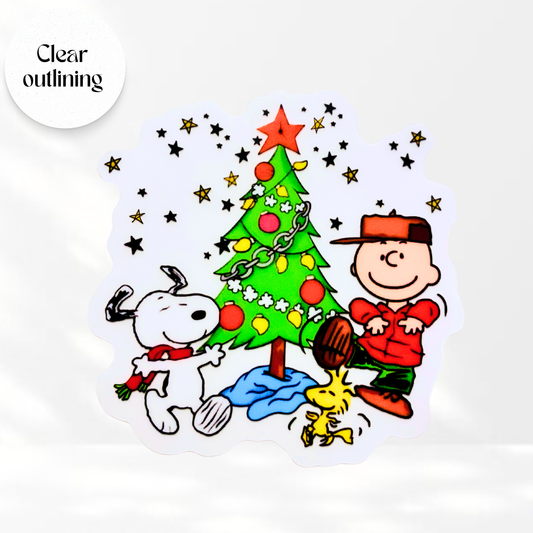 Snoopy + Friends Christmas - Transparent Vinyl Sticker