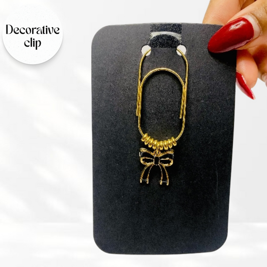 Decorative Bow Binder/ Bookmark clip