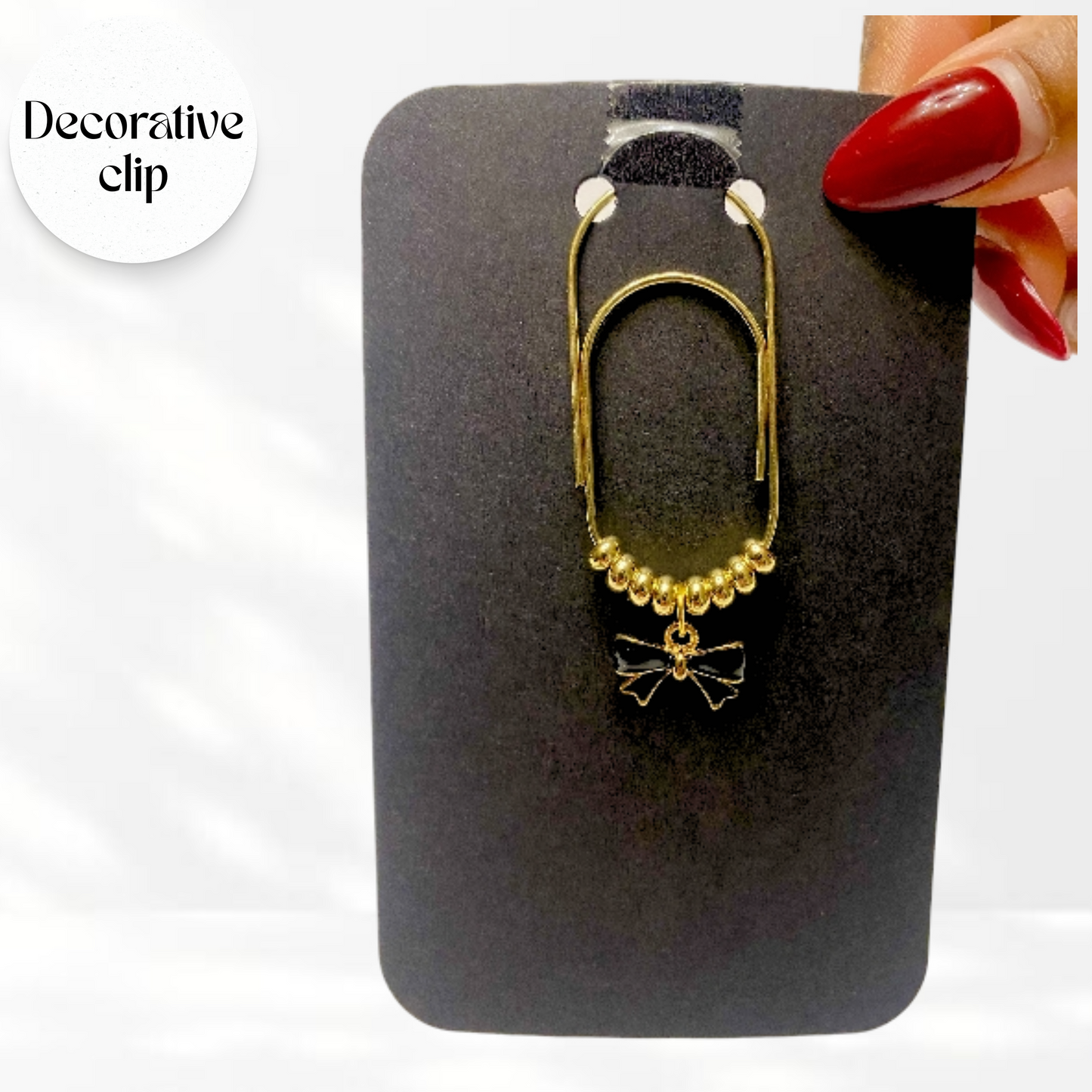 Decorative Bow Binder/ Bookmark Clip