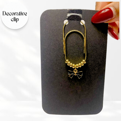 Decorative Bow Binder/ Bookmark Clip