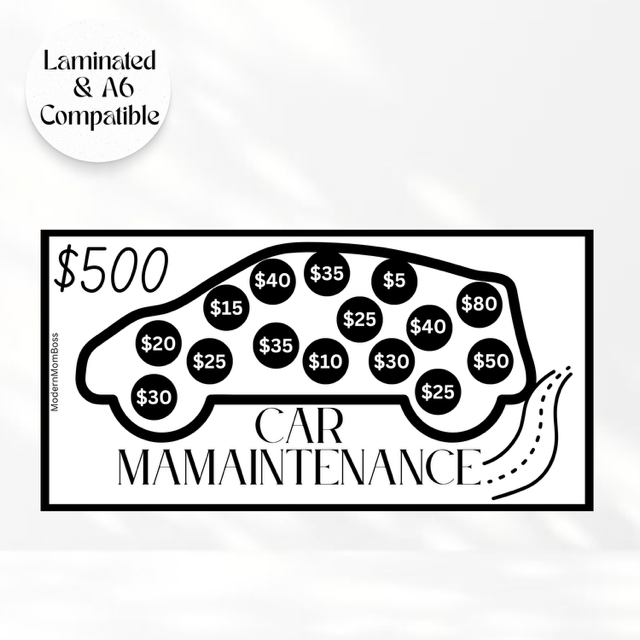 $500 "Car Maintenance" Savings Challenge
