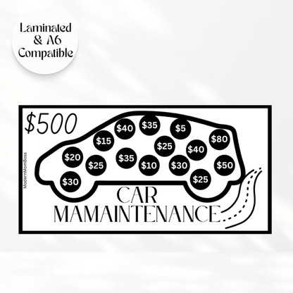 $500 "Car Maintenance" Savings Challenge