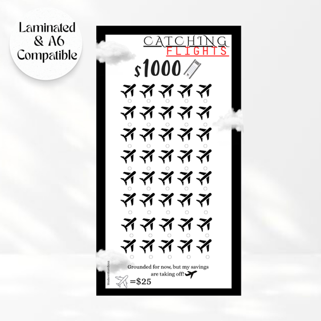 $1000 "Catching Flights" Savings Challenge