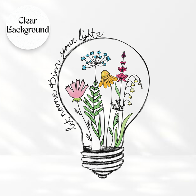 Let Noone Dim Your light-  Transparent Vinyl Edge Sticker