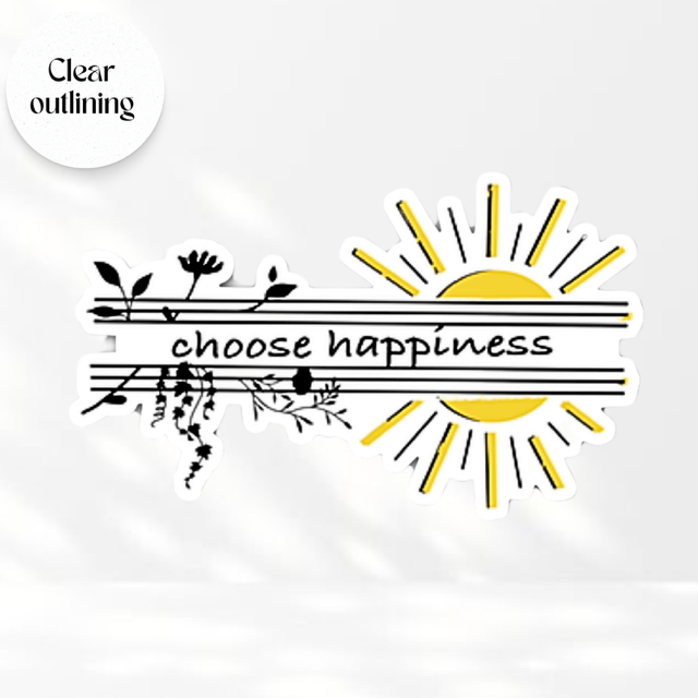 Choose Happiness- Large Solid Vinyl Sticker
