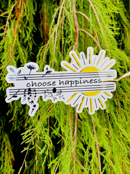 Choose Happiness- Large Solid Vinyl Sticker