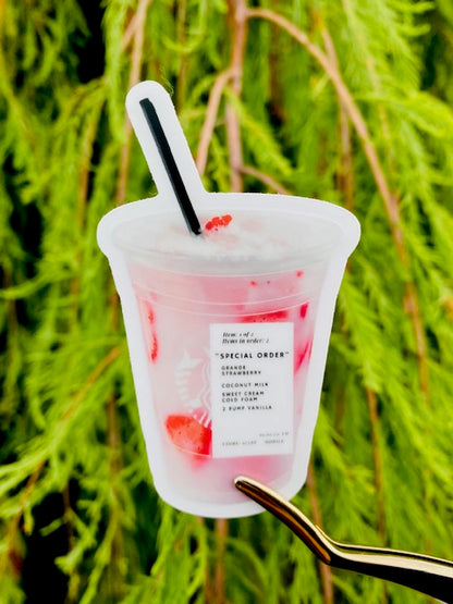 Pink Drink Sips- Transparent Edge Vinyl Sticker