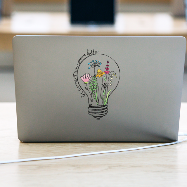 Let Noone Dim Your light-  Transparent Vinyl Edge Sticker