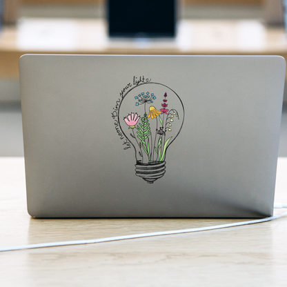 Let Noone Dim Your light-  Transparent Vinyl Edge Sticker