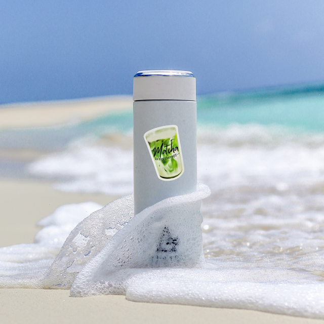 Matcha is my therapy - Transparent edge vinyl sticker