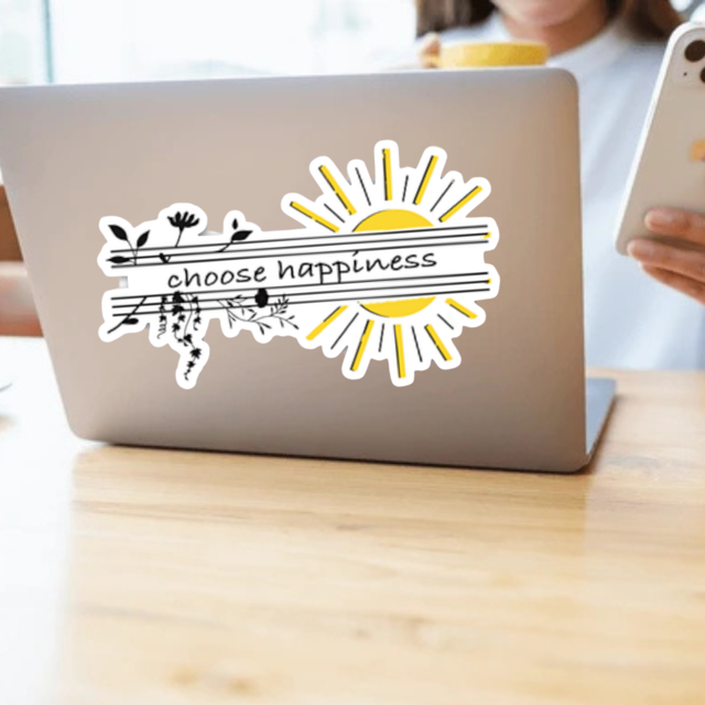 Choose Happiness- Large Solid Vinyl Sticker