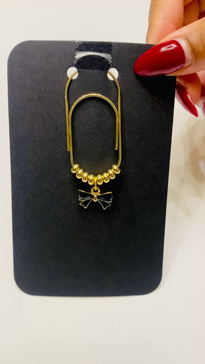 Decorative Bow Binder/ Bookmark Clip