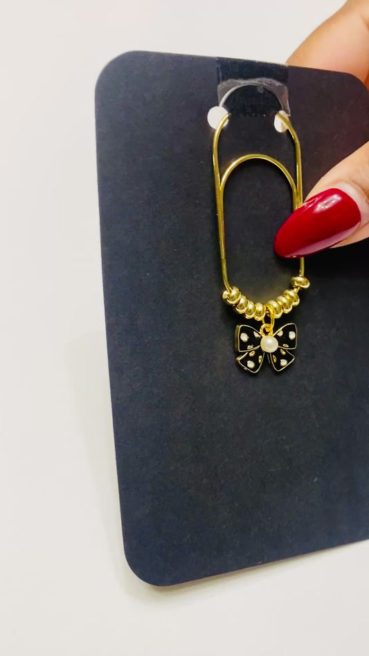 Decorative Polka Dot Binder/ Bookmark Clip