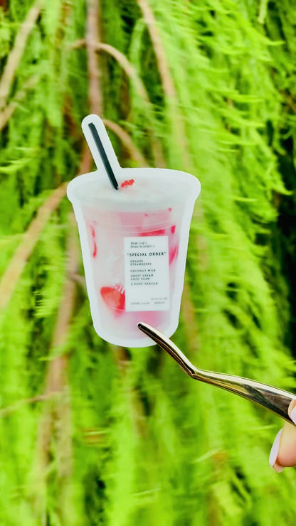 Pink Drink Sips- Transparent Edge Vinyl Sticker