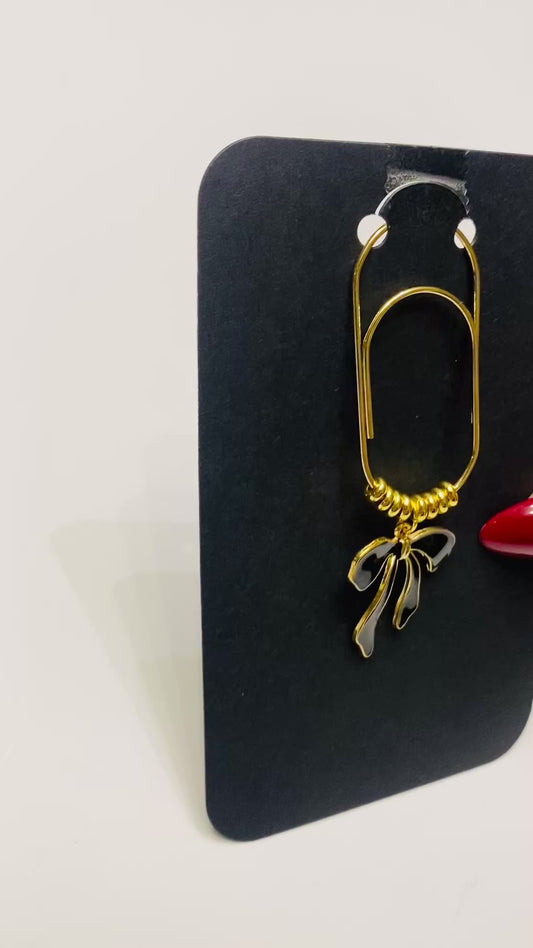 Decorative Bow Binder/ Bookmark Clip