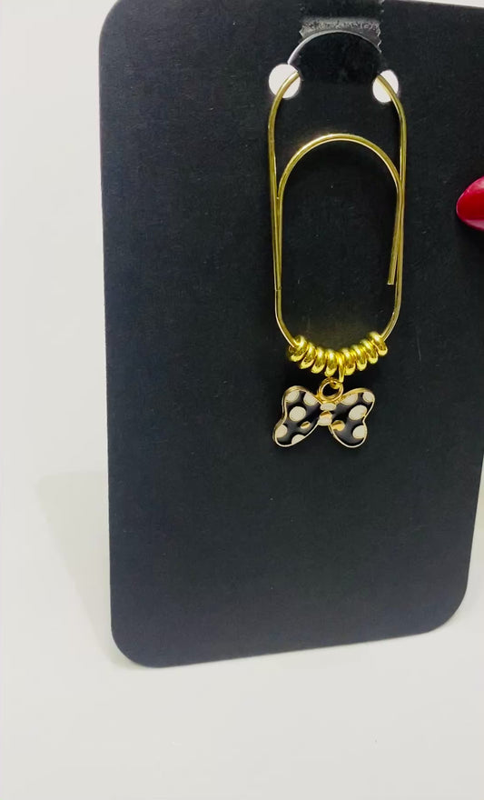 Decorative Cartoon Bow Binder/ Bookmark Clip