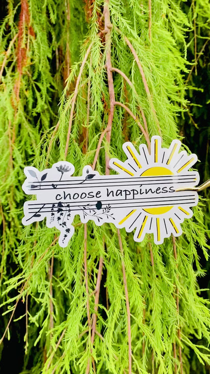 Choose Happiness- Large Solid Vinyl Sticker