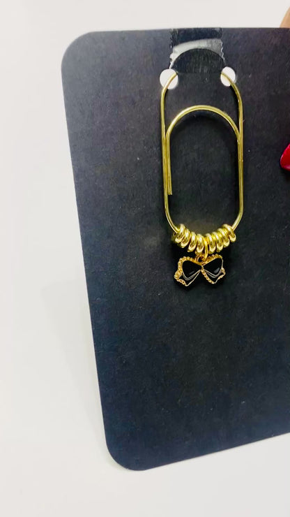 Decorative Bow Binder/ Bookmark Clip