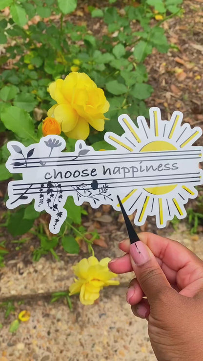 Choose Happiness- Large Solid Vinyl Sticker