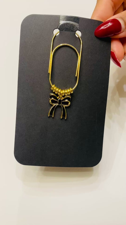 Decorative Bow Binder/ Bookmark clip