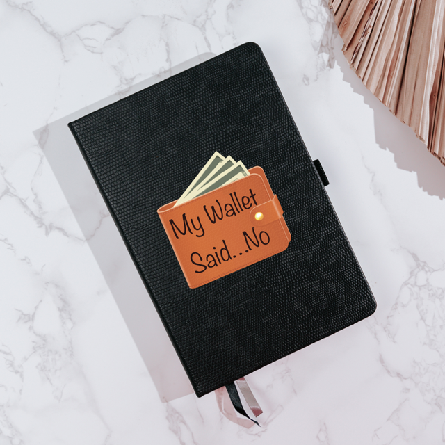 My Wallet says NO- Transparent Edge Vinyl Sticker