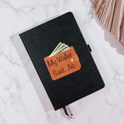 My Wallet says NO- Transparent Edge Vinyl Sticker